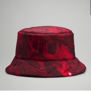 RARE Lululemon team Canada Olympic both ways reversible bucket hat dark red
